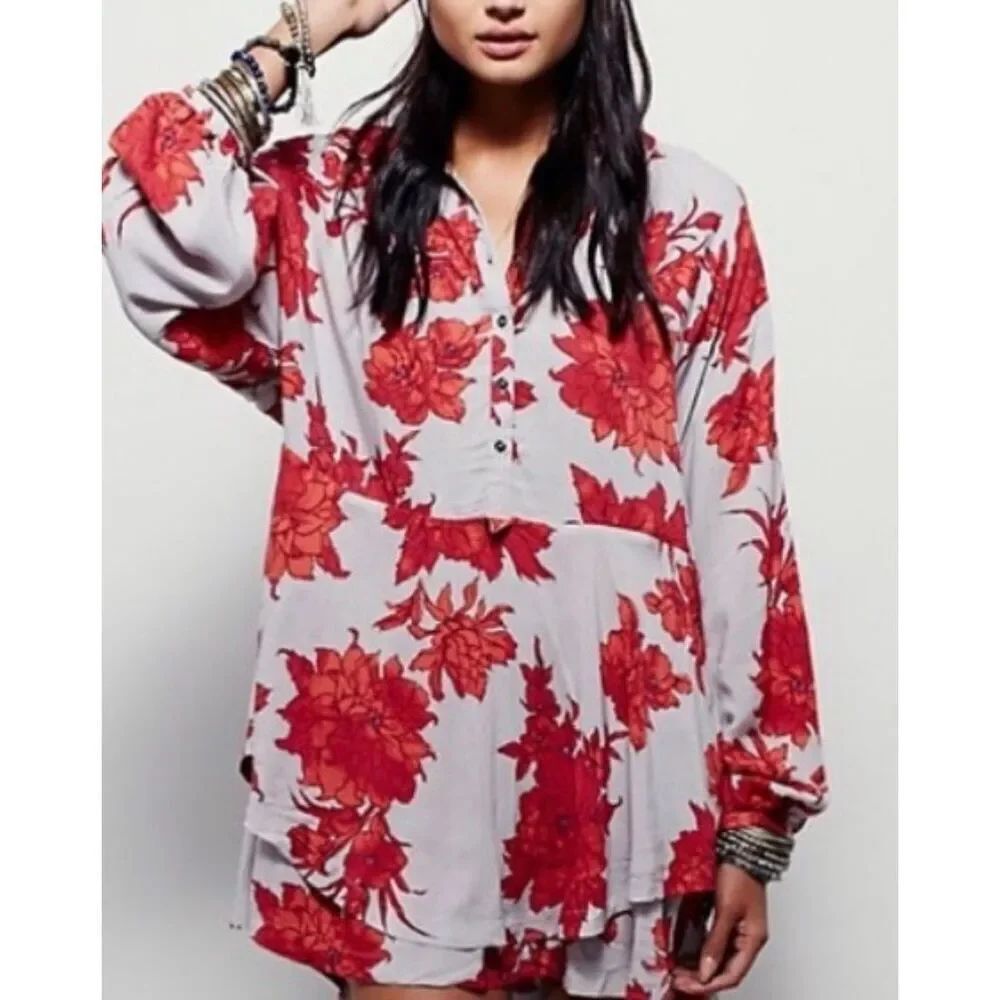 Free People floral tunic dress